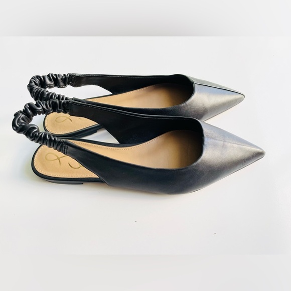 New Sam Edelman Whitney black leather pointed toe flats, sz 8.5. Orig $140+ - Picture 7 of 12